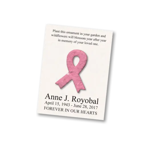 [41BMC-Pink Ribbon] Blooming Mini Card |100 Pack| (Pink Ribbon)