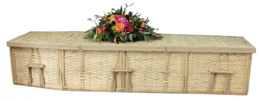 [BAM-CK6PT-65-U] Kent, 6-Point Bamboo Coffin