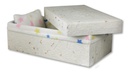 Child Handmade Paper Casket |Floral| White Fleece